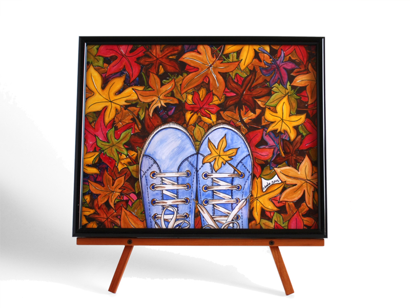 autumn at my feet illustrazione