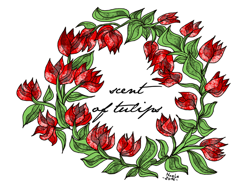 scent of tulips illustrazione